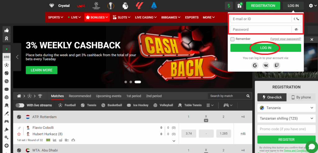 Ways of 888Starz login for players 