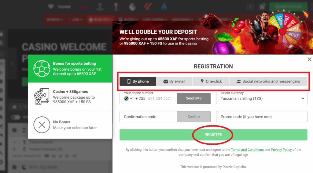 Features of 888Starz registration